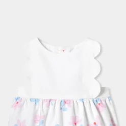 Combinaison, Barboteuse Et Ensemble-Jacadi Barboteuse bébé fille en piqué de coton - lore BLANC/MULTICO