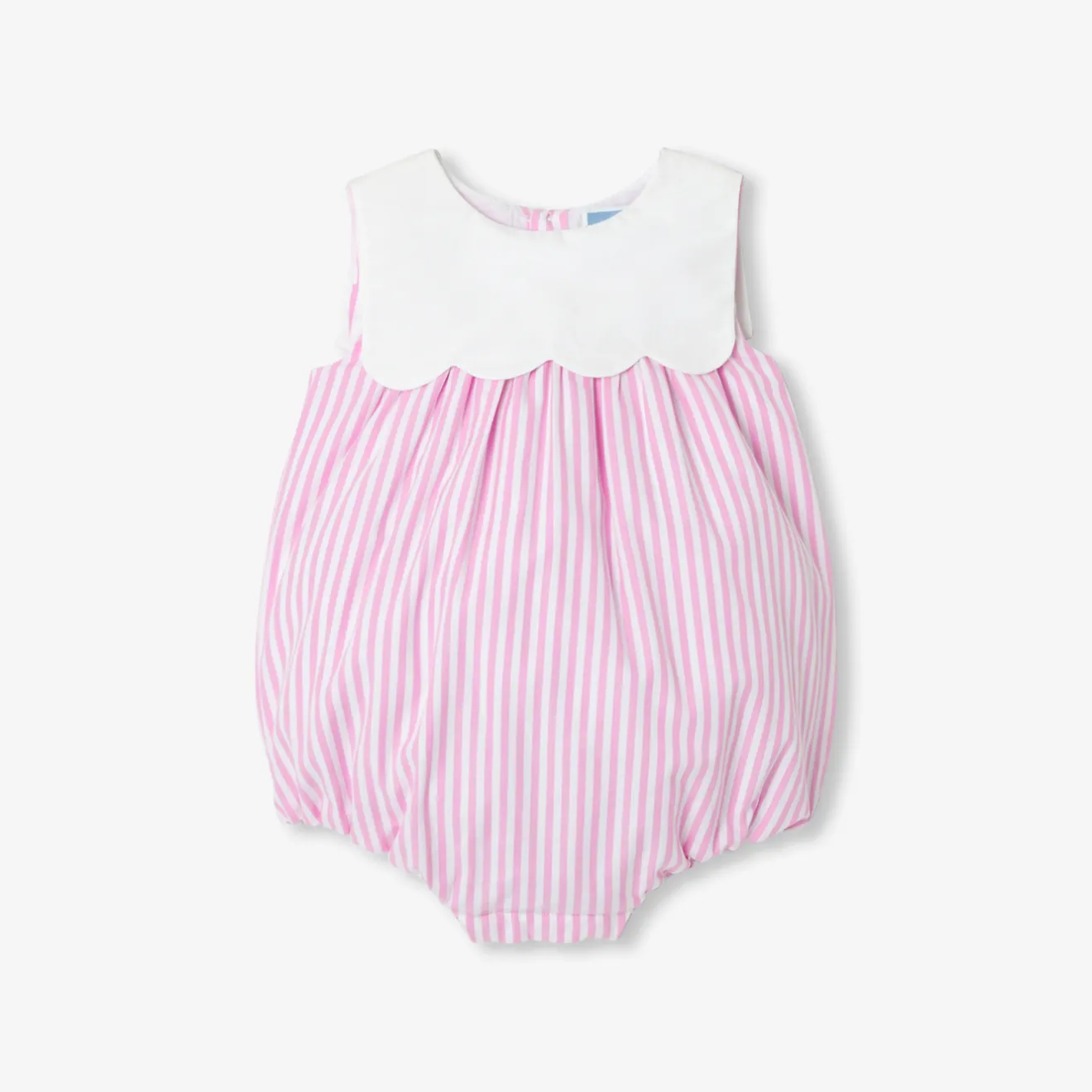 Combinaison, Barboteuse Et Ensemble-Jacadi Barboteuse bébé fille en popeline rayée - BLANC/ROSE