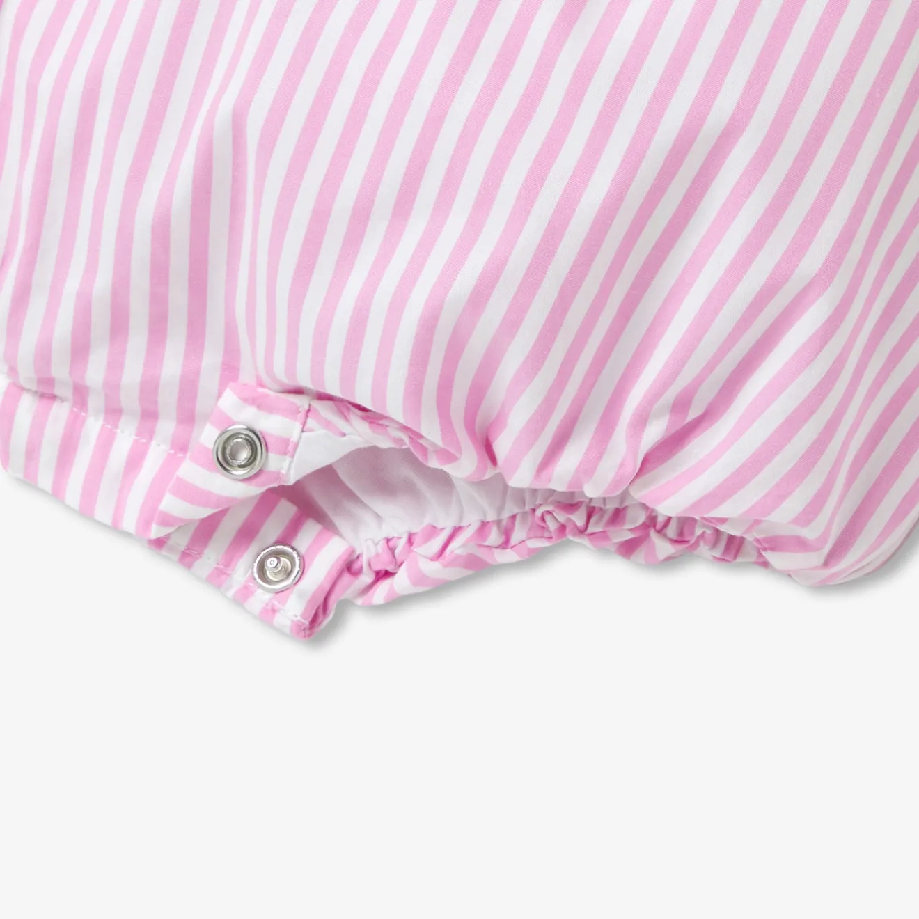 Combinaison, Barboteuse Et Ensemble-Jacadi Barboteuse bébé fille en popeline rayée - BLANC/ROSE