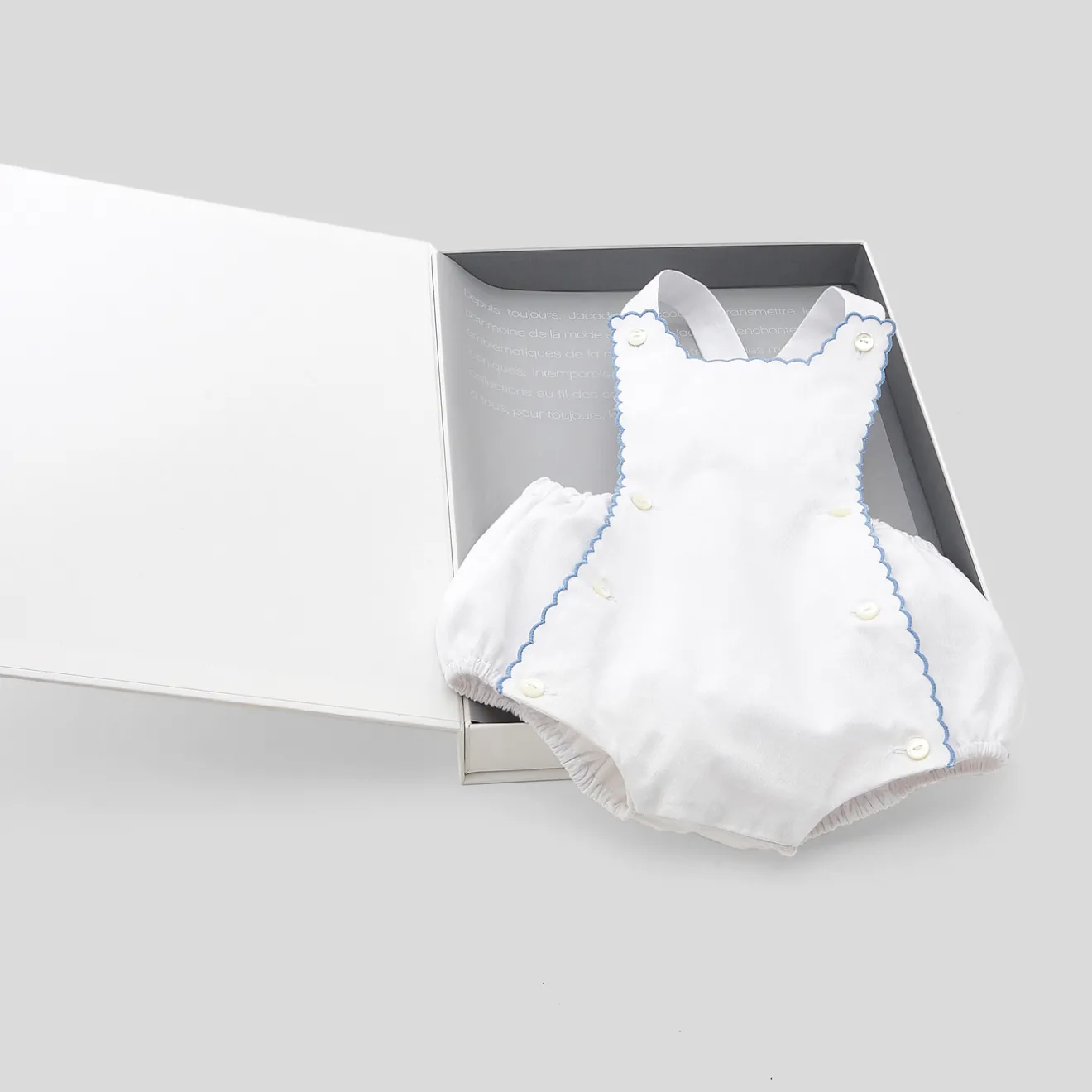 Combinaison, Barboteuse Et Ensemble-Jacadi Barboteuse bébé fille Mon premier - BLANC/BLEU