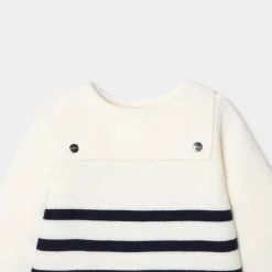 Combinaison, Barboteuse Et Ensemble-Jacadi Barboteuse bébé Mon premier - BLANC/MARINE