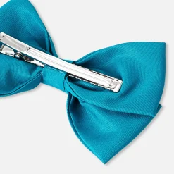 Accessoires-Jacadi Barrette enfant fille nœud en taffetas - BLEU TURQUOISE