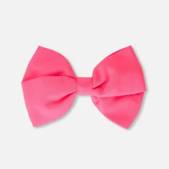 Accessoires-Jacadi Barrette enfant fille nœud en taffetas - ROSE FLUO