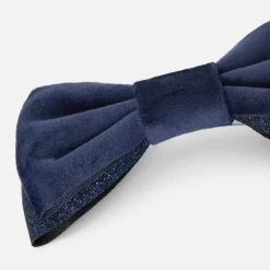 Accessoires-Jacadi Barrette noeud en velours et paillettes - marine MARINE JACADI