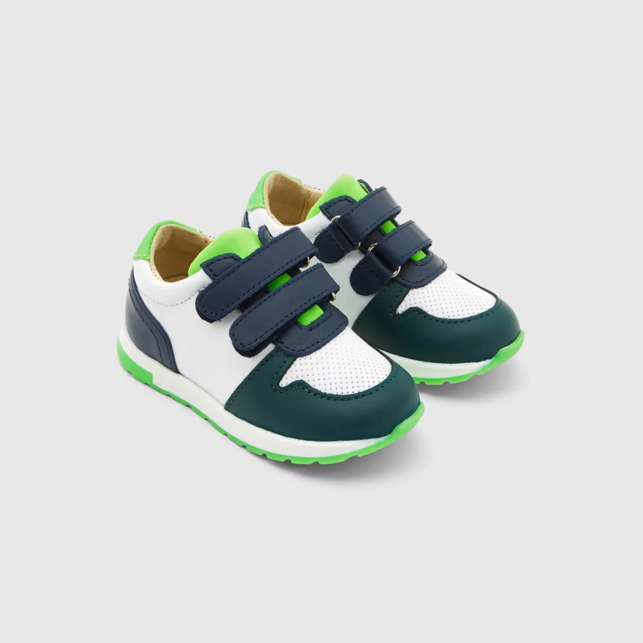 Baskets Et Tennis-Jacadi Basket running bébé garçon - MARINE/VERT