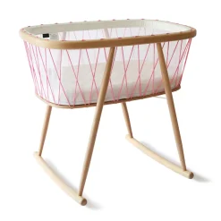Mobilier|Couffins Et Berceaux-Jacadi Berceau Kumi Charlie Crane - ROSE/GRIS