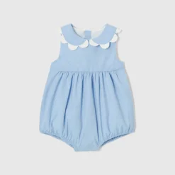 Combinaison, Barboteuse Et Ensemble-Jacadi Bloomer bébé fille en fil à fil - CHAMBRAY