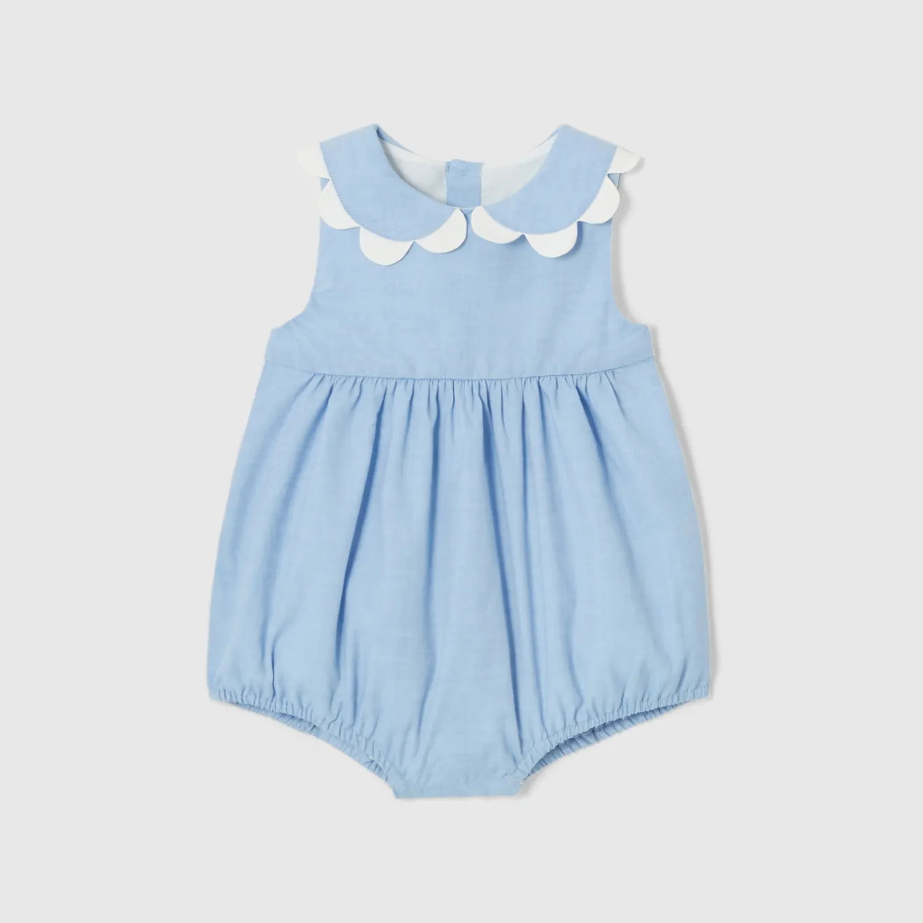 Combinaison, Barboteuse Et Ensemble-Jacadi Bloomer bébé fille en fil à fil - CHAMBRAY
