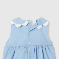 Combinaison, Barboteuse Et Ensemble-Jacadi Bloomer bébé fille en fil à fil - CHAMBRAY