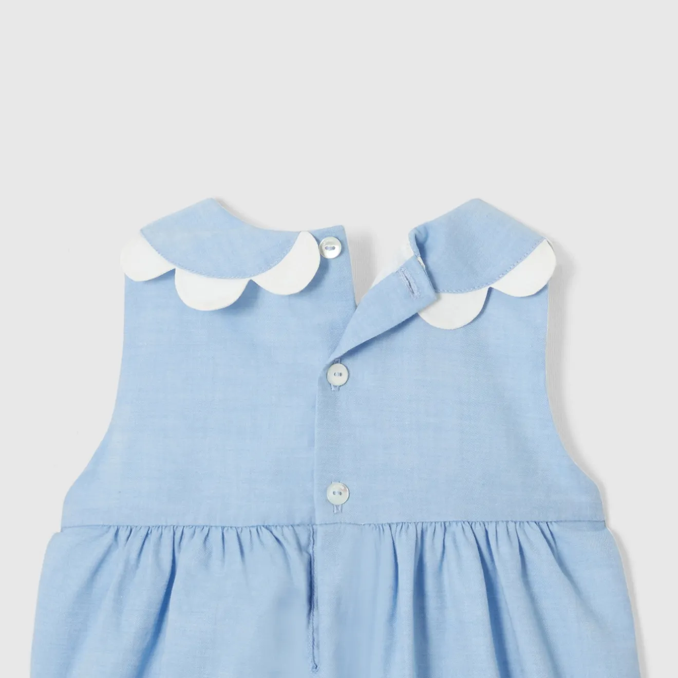 Combinaison, Barboteuse Et Ensemble-Jacadi Bloomer bébé fille en fil à fil - CHAMBRAY
