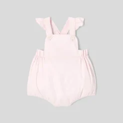 Combinaison, Barboteuse Et Ensemble-Jacadi Bloomer bébé fille en fil à fil - ROSE/BLANC