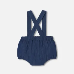 Combinaison, Barboteuse Et Ensemble-Jacadi Bloomer bébé fille en jean léger - DENIM FONCE