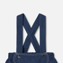 Combinaison, Barboteuse Et Ensemble-Jacadi Bloomer bébé fille en jean léger - DENIM FONCE