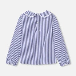 Blouse Et Chemise-Jacadi Blouse en popeline enfant fille - BLANC/BLEU