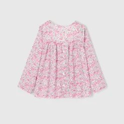 Blouse-Jacadi Blouse en tissu Liberty enfant fille - x Tohana - ROSE/GRIS