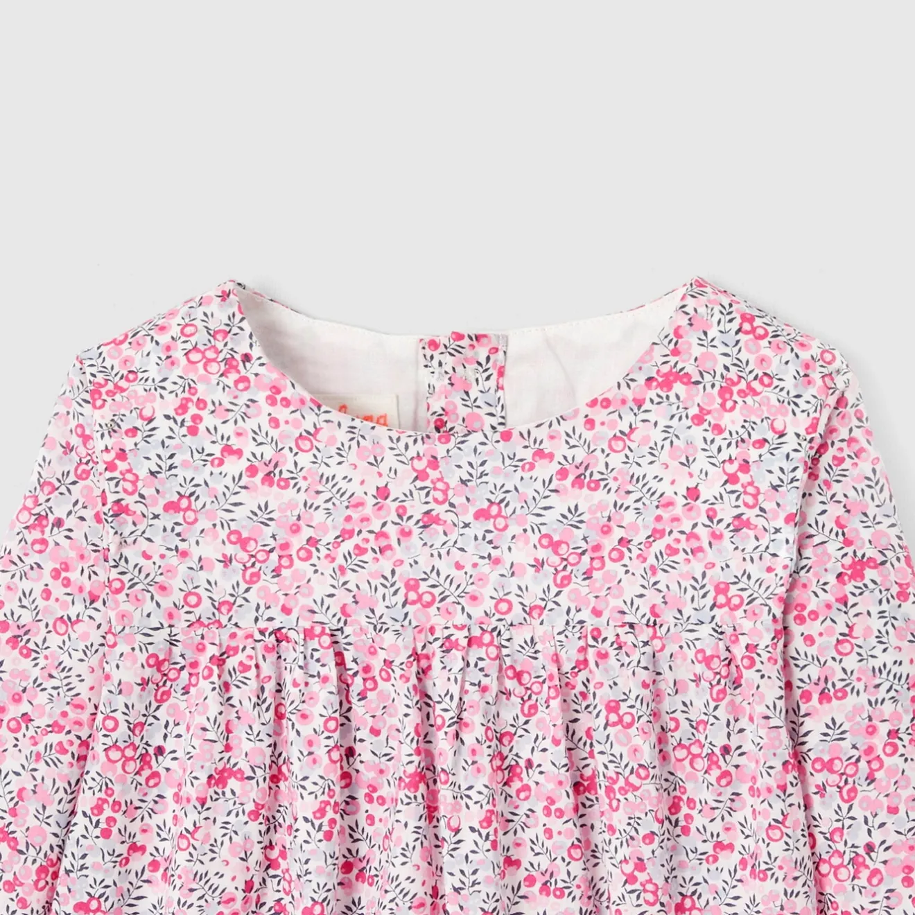 Blouse-Jacadi Blouse en tissu Liberty enfant fille - x Tohana - ROSE/GRIS