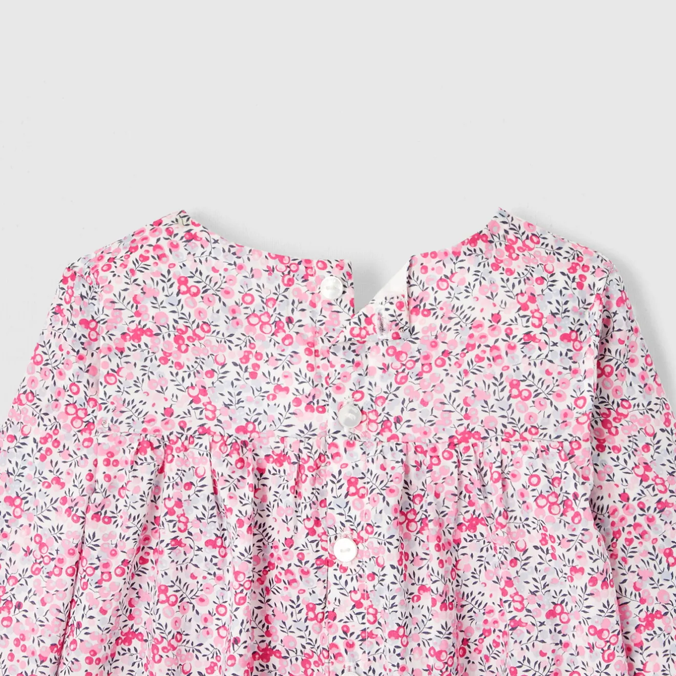 Blouse-Jacadi Blouse en tissu Liberty enfant fille - x Tohana - ROSE/GRIS