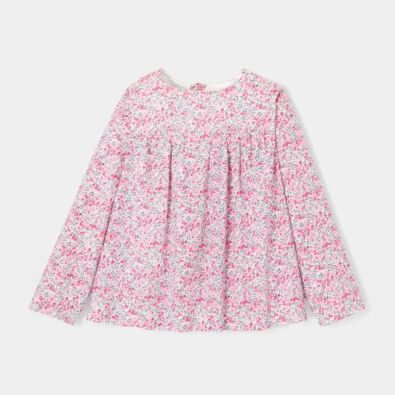 Blouse Et Chemise-Jacadi Blouse en tissu Liberty enfant fille - x Tohana - ROSE/GRIS
