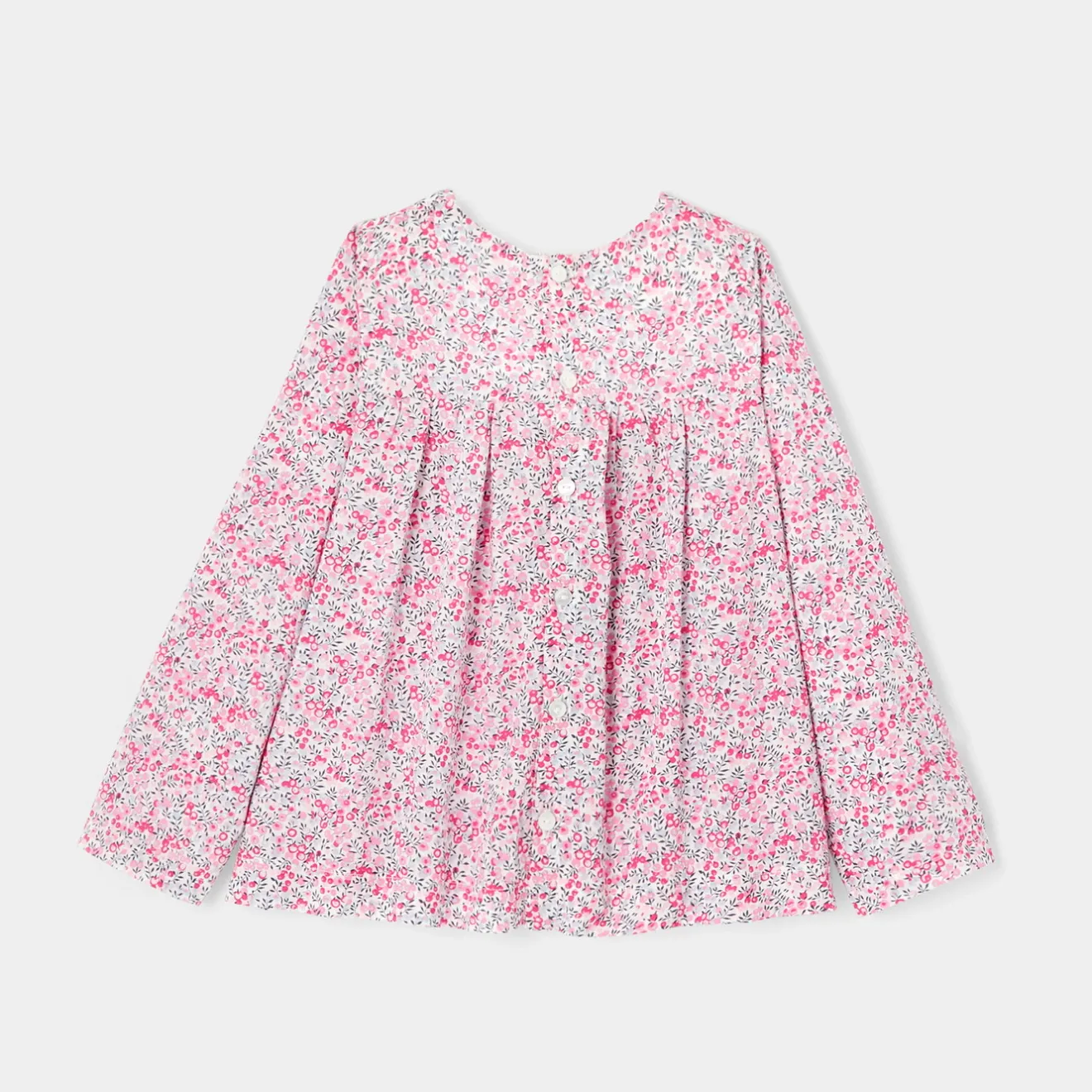 Blouse Et Chemise-Jacadi Blouse en tissu Liberty enfant fille - x Tohana - ROSE/GRIS