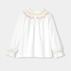 Blouse Et Chemise-Jacadi Blouse enfant fille en flanelle - blanc BLANC JACADI