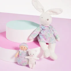 Doudou, Peluche|Eveil, Doudou Et Peluche-Jacadi Blouse pour peluche lapin moyen modèle - lore BLANC/MULTICO