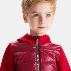 Pull, Sweat Et Cardigan-Jacadi Blouson bi-matière enfant garçon - ROUGE/BORDEAUX