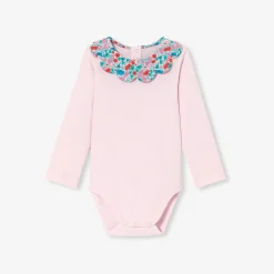 Body-Jacadi Body bébé fille à col en Tissu Liberty - rose poudre ROSE POUDRE JACADI