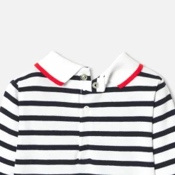 Body-Jacadi Body bébé garçon manches longues - BLANC/MARINE