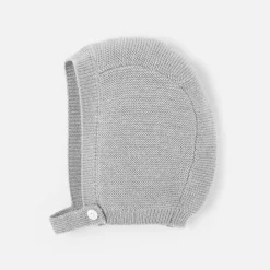 Accessoires-Jacadi Bonnet bébé esprit béguin - gris chine clair GRIS CHINE CLAIR JACADI
