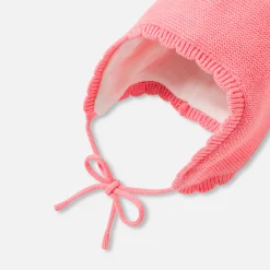 Accessoires-Jacadi Bonnet bébé fille - lore ROSE/MULTICO