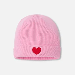 Accessoires-Jacadi Bonnet bébé fille - ROSE/ROUGE