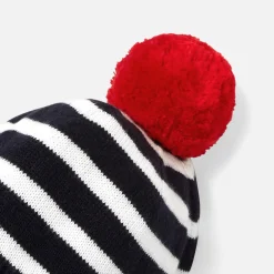 Accessoires-Jacadi Bonnet bébé garçon à rayures - marine MARINE JACADI