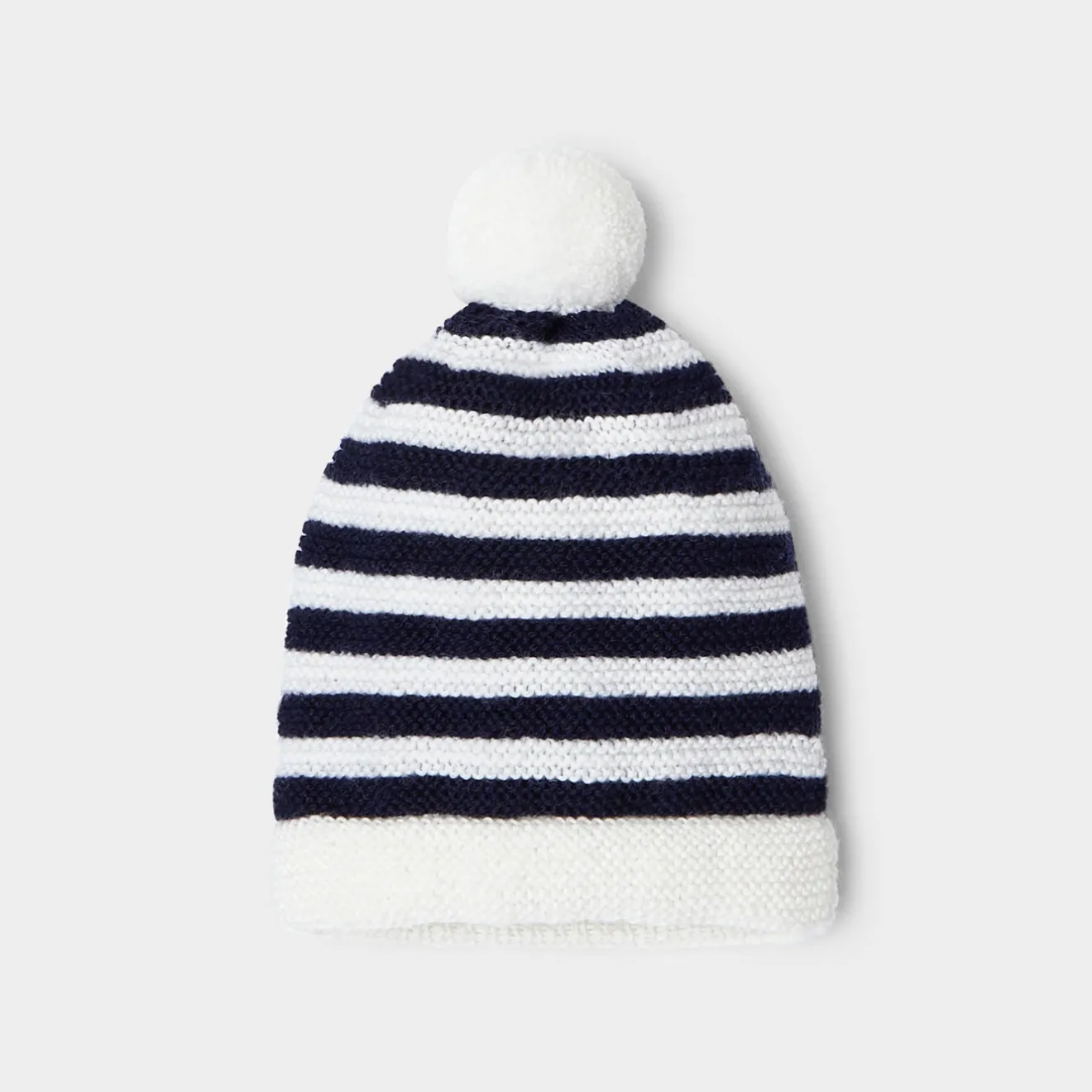 Accessoires-Jacadi Bonnet Love Maille Collection Solidaire - ECRU/MARINE