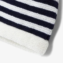 Accessoires-Jacadi Bonnet Love Maille Collection Solidaire - ECRU/MARINE