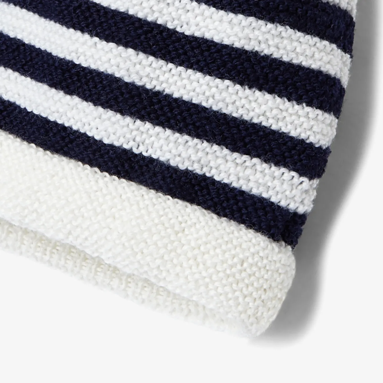 Accessoires-Jacadi Bonnet Love Maille Collection Solidaire - ECRU/MARINE