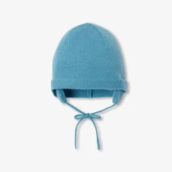 Accessoires-Jacadi Bonnet uni bébé - BLEU DE PRUSSE