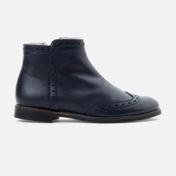 Chaussures|Boots Et Botillons-Jacadi Boots enfant fille en cuir MARINE JACADI
