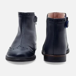 Chaussures|Boots Et Botillons-Jacadi Boots enfant fille en cuir MARINE JACADI