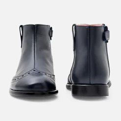 Boots Et Botillons|Chaussures-Jacadi Boots enfant fille en cuir - marine MARINE JACADI
