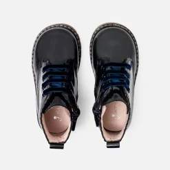 Boots Et Botillons-Jacadi Bottillons bébé fille en cuir lisse - marine MARINE JACADI