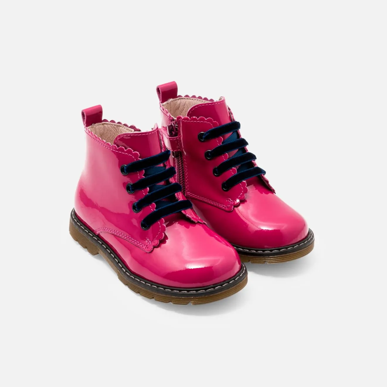 Boots Et Botillons-Jacadi Bottillons bébé fille en cuir lisse - FUSCHIA