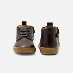 Boots Et Bottillons-Jacadi Bottillons bébé garçon en cuir - MARRON