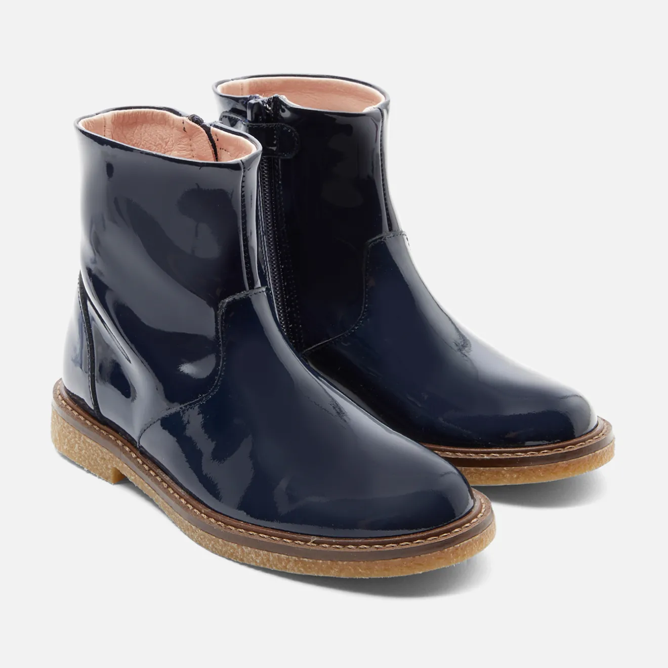 Boots Et Botillons|Chaussures-Jacadi Bottines enfant fille en vernis synthé - marine MARINE JACADI