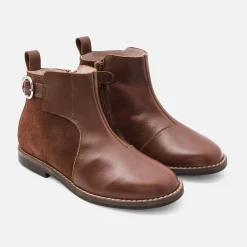 Boots Et Botillons|Chaussures-Jacadi Bottines enfant fille en cuir - NATUREL