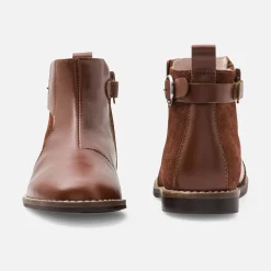 Boots Et Botillons|Chaussures-Jacadi Bottines enfant fille en cuir - NATUREL