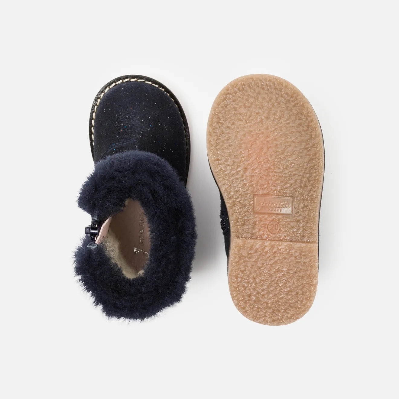 Chaussures Fourrées|Boots Et Botillons-Jacadi Bottines fourrées bébé fille - marine MARINE JACADI