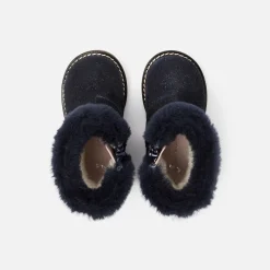 Chaussures Fourrées|Boots Et Botillons-Jacadi Bottines fourrées bébé fille - marine MARINE JACADI