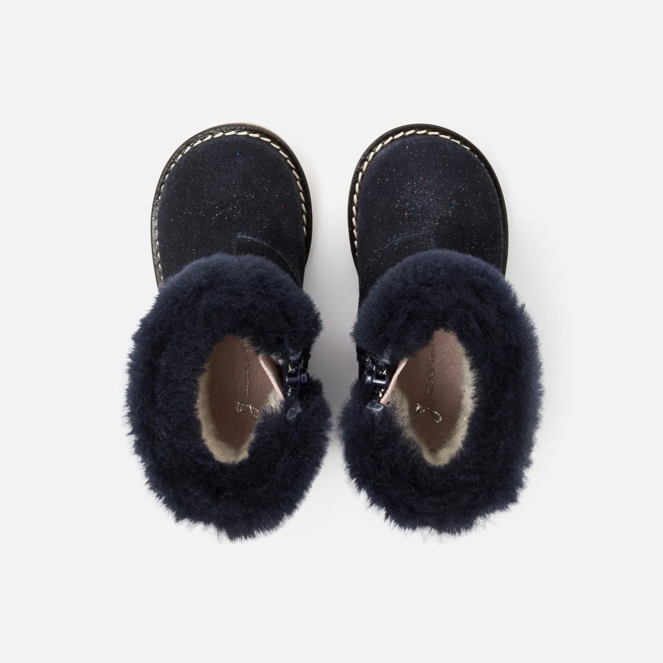 Chaussures Fourrées|Boots Et Botillons-Jacadi Bottines fourrées bébé fille - marine MARINE JACADI