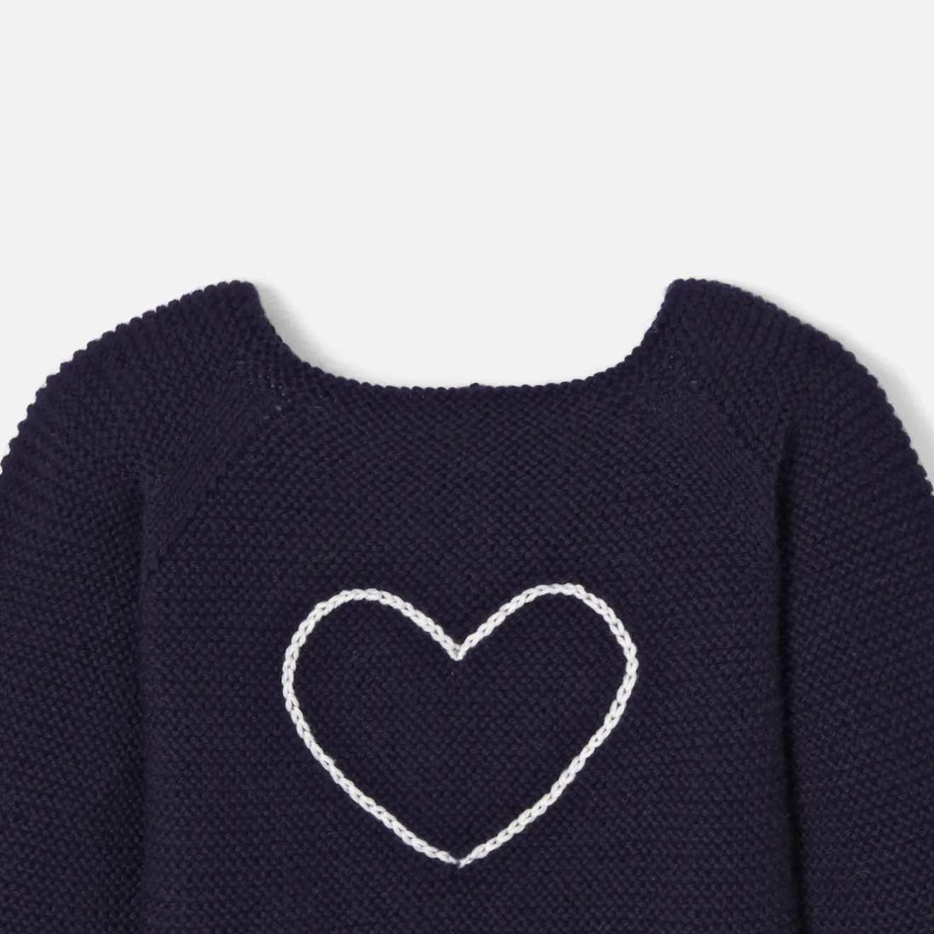 Pull, Sweat Et Cardigan-Jacadi Brassière Love Maille collection solidaire - MARINE/BLEU