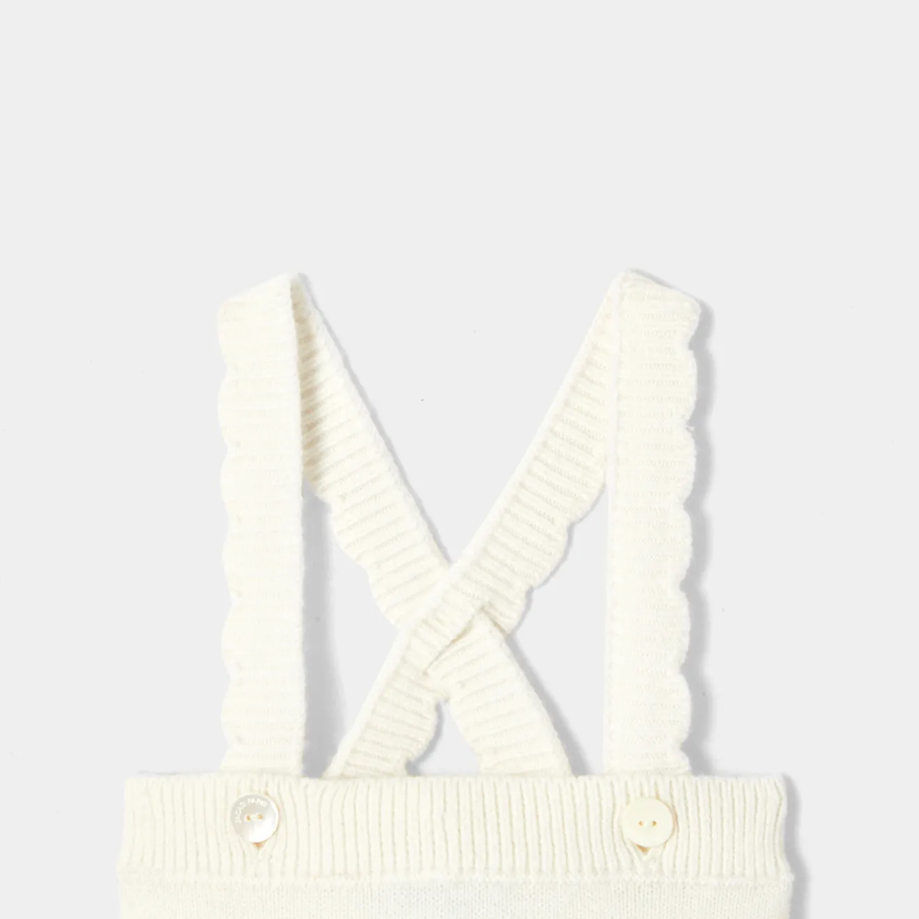 Pantalon, Bloomer Et Short-Jacadi Caleçon bébé fille à bretelles - blanc doux BLANC DOUX JACADI